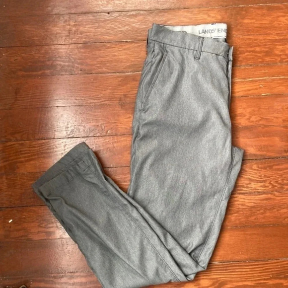 Land's End Gray Slim Fit Chino for Men Size 34x31 - Picture 4 of 8